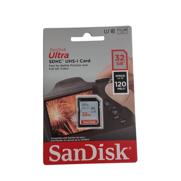 Scan Disk Other - SanDisk 32GB NEW Ultra Class 10 SDHC UHS-I Memory Card -Speeds Up to 120MB/s